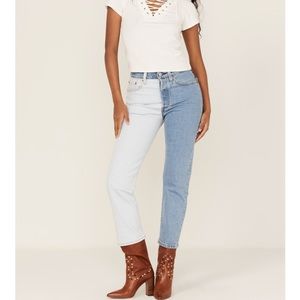 Levi's Women's 501 Original Selvedge Two-Tone High Rise Cropped Jeans